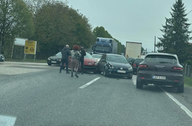 Saobraćajna nesreća u Ljubačama, saobraćaj usporen