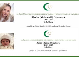 Dženaza majci i bebi stradalim u teškoj nesreći u Njemačkoj sutra u Rašljevi