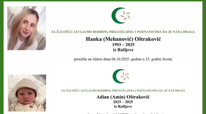 Dženaza majci i bebi stradalim u teškoj nesreći u Njemačkoj sutra u Rašljevi