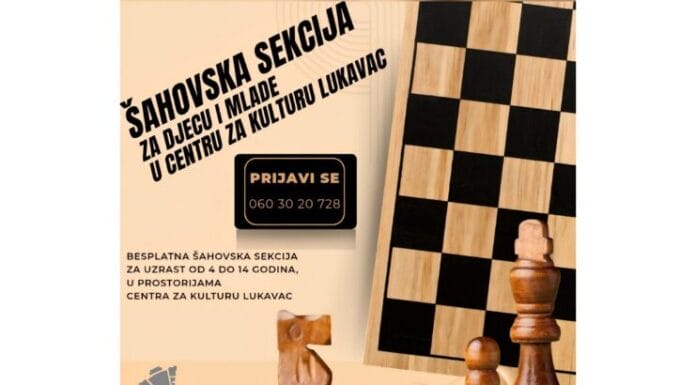 Besplatna šahovska sekcija za djecu i mlade u Lukavcu Besplatna šahovska sekcija za djecu i mlade u Lukavcu