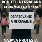 Roditelji djece s autizmom najavili protestnu šetnju: „Obrazovanje, a ne čuvanje“