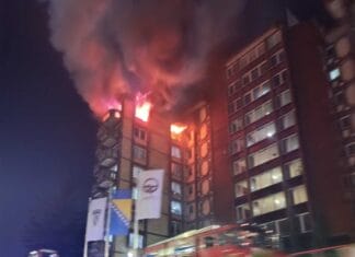 Dom penzionera Tuzla, požar