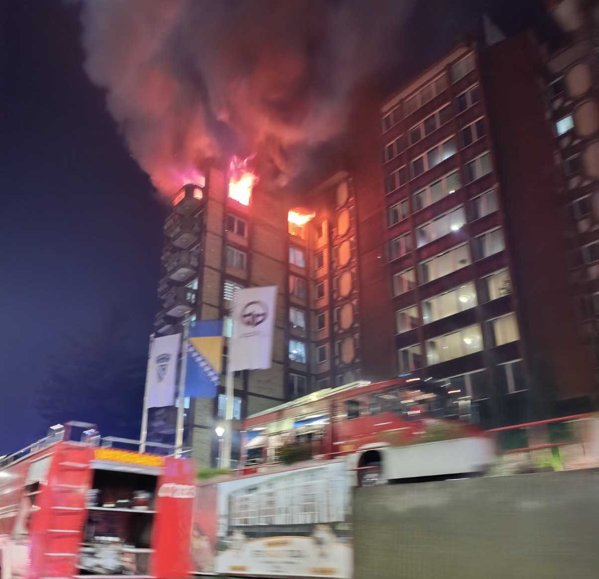 Dom penzionera Tuzla, požar