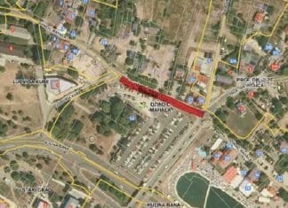 Najava obustave saobraćaja u Džindić mahali