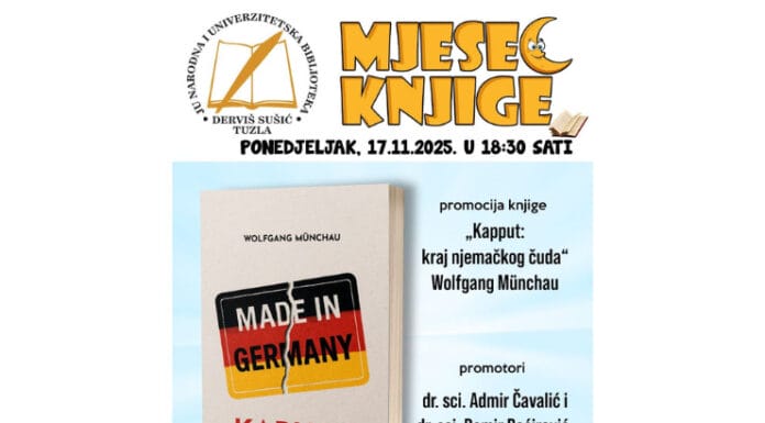 Večeras promocija knjige „Kaputt, kraj njemačkog čuda“ u Tuzli