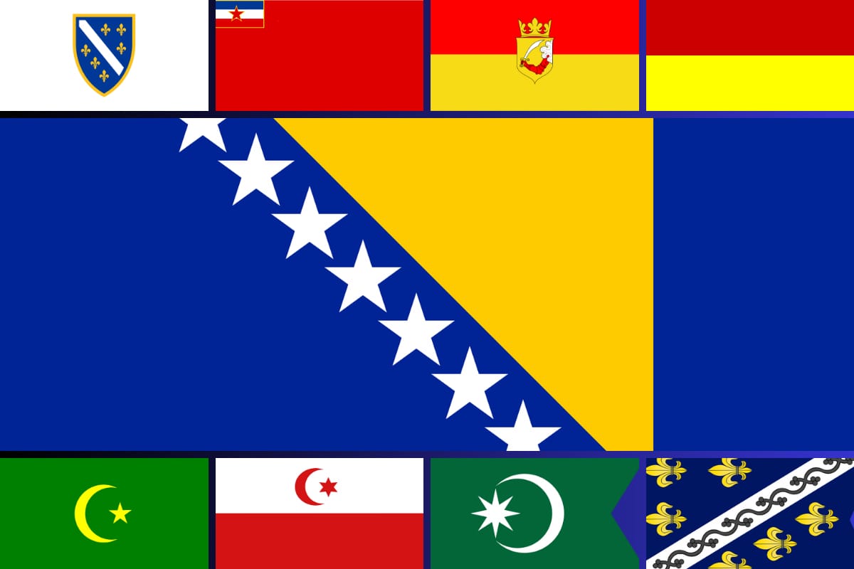 zastave BiH Zastave Bosne i Hercegovine kroz historiju