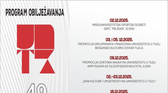 49 godina Univerziteta u Tuzli: Program obilježavanja jubileja donosi nauku, kulturu i sport 49 godina Univerziteta u Tuzli: Program obilježavanja jubileja donosi nauku, kulturu i sport