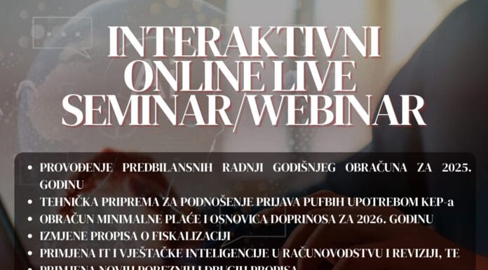 FINconsult: Interaktivni online live webinar – 17. decembar 2025.