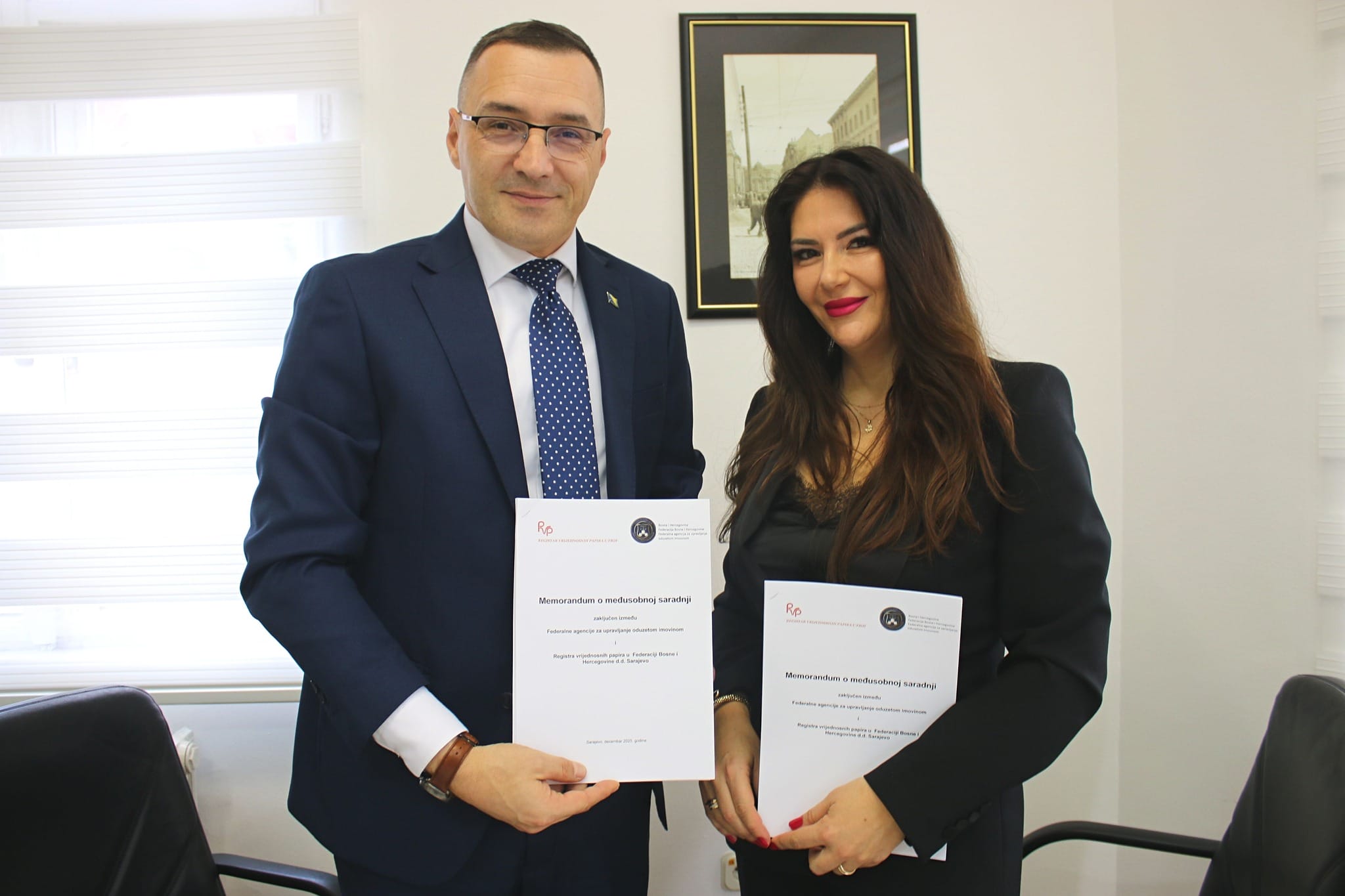 Potpisan Memorandum o saradnji Federalne agencije za upravljanje oduzetom imovinom i Registra vrijednosnih papira