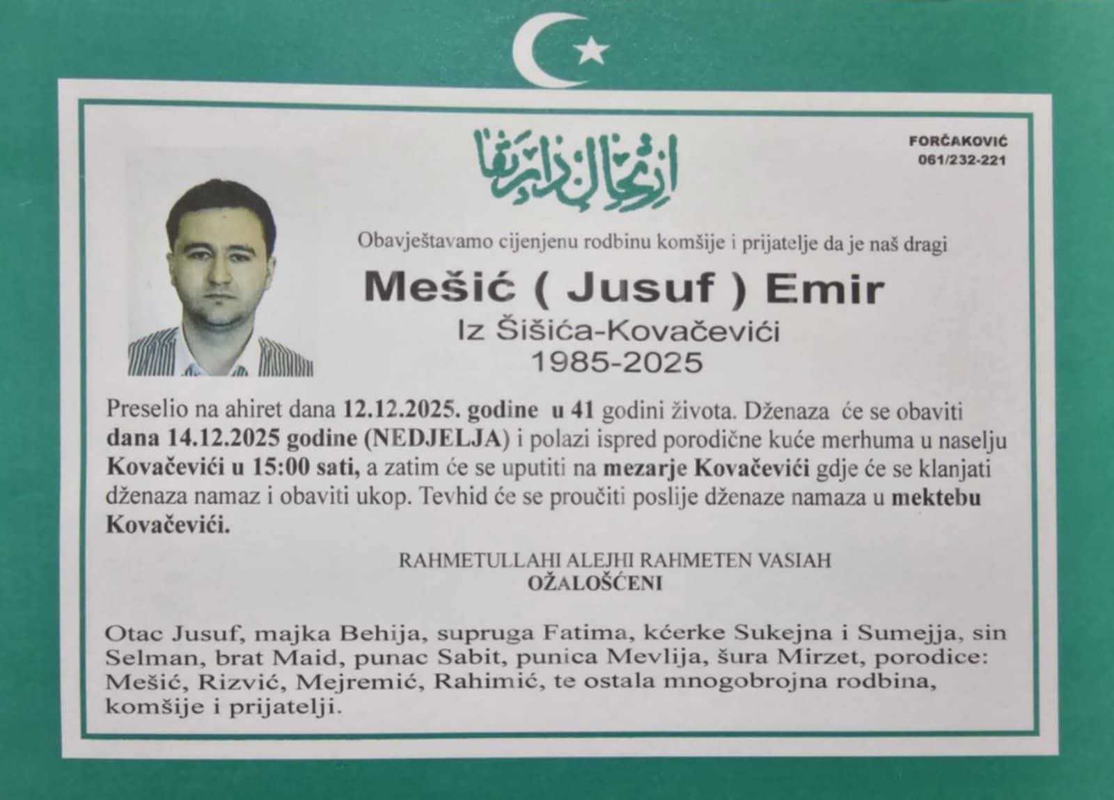 Preminuo Emir Mešić, prijavitelj korupcije iz Tuzle