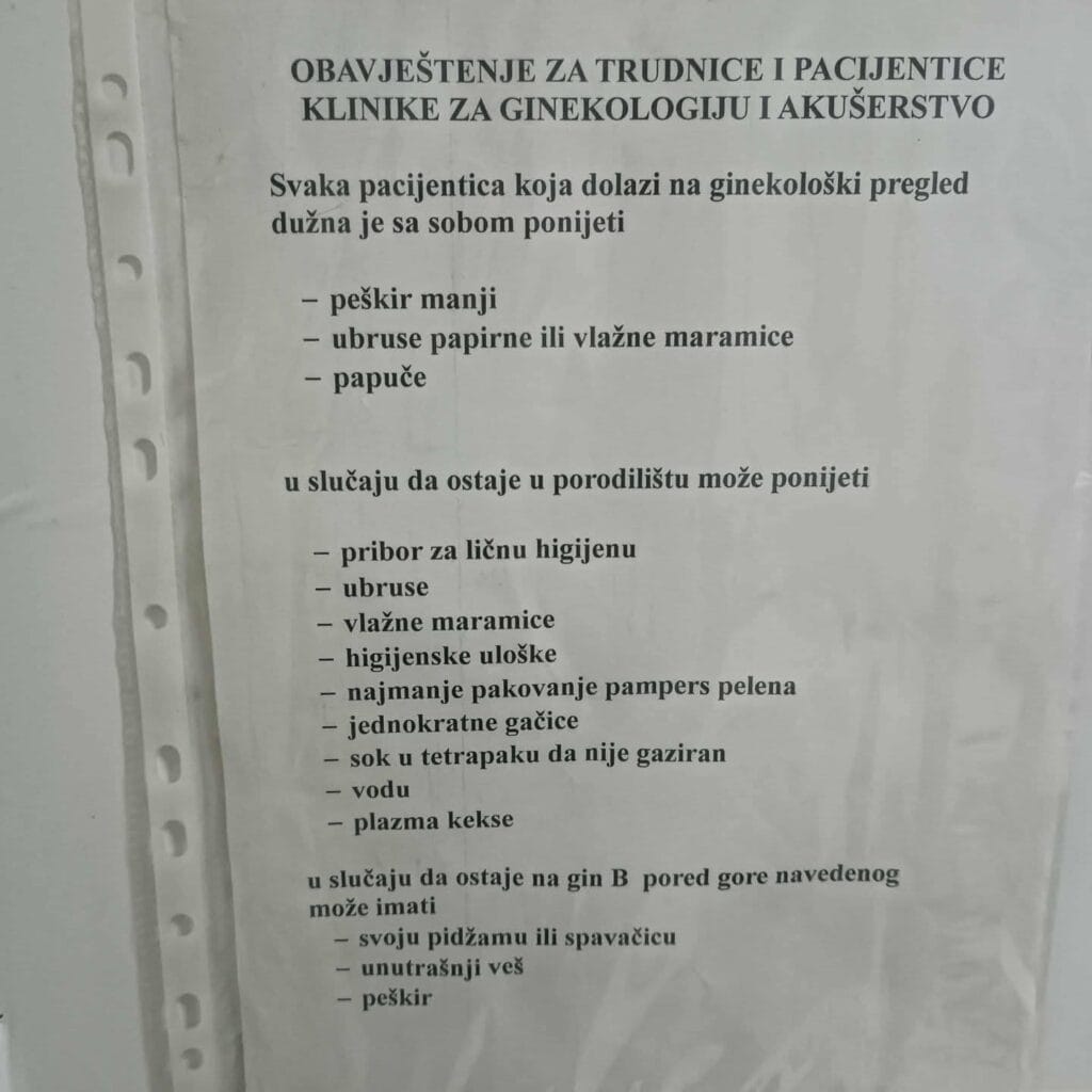 Evo šta trudnice trebaju ponijeti na pregled i boravak u porodilište UKC-a Tuzla