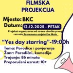 Besplatna projekcija filma „Yes Day“ za mlade u BKC-u Tuzla Udruženje „Mladi Tuzle“ i Srednja „Savremeno–umjetnička škola“ Tuzla, u saradnji s Bosanskim kulturnim centrom TK, organizuju u petak, 12. decembra 2025. godine, besplatnu projekciju filma „Yes Day“.