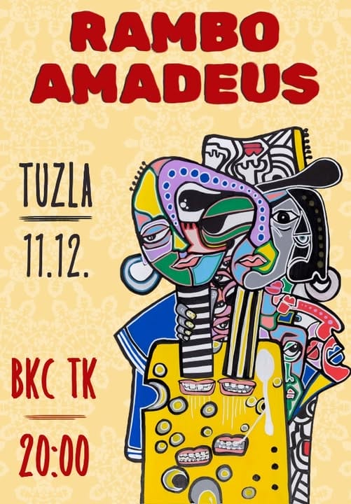 Poznati izvođač Rambo Amadeus pred tuzlanskom publikom nastupit će u BKC- Tuzla u četvrtak 11. decembra