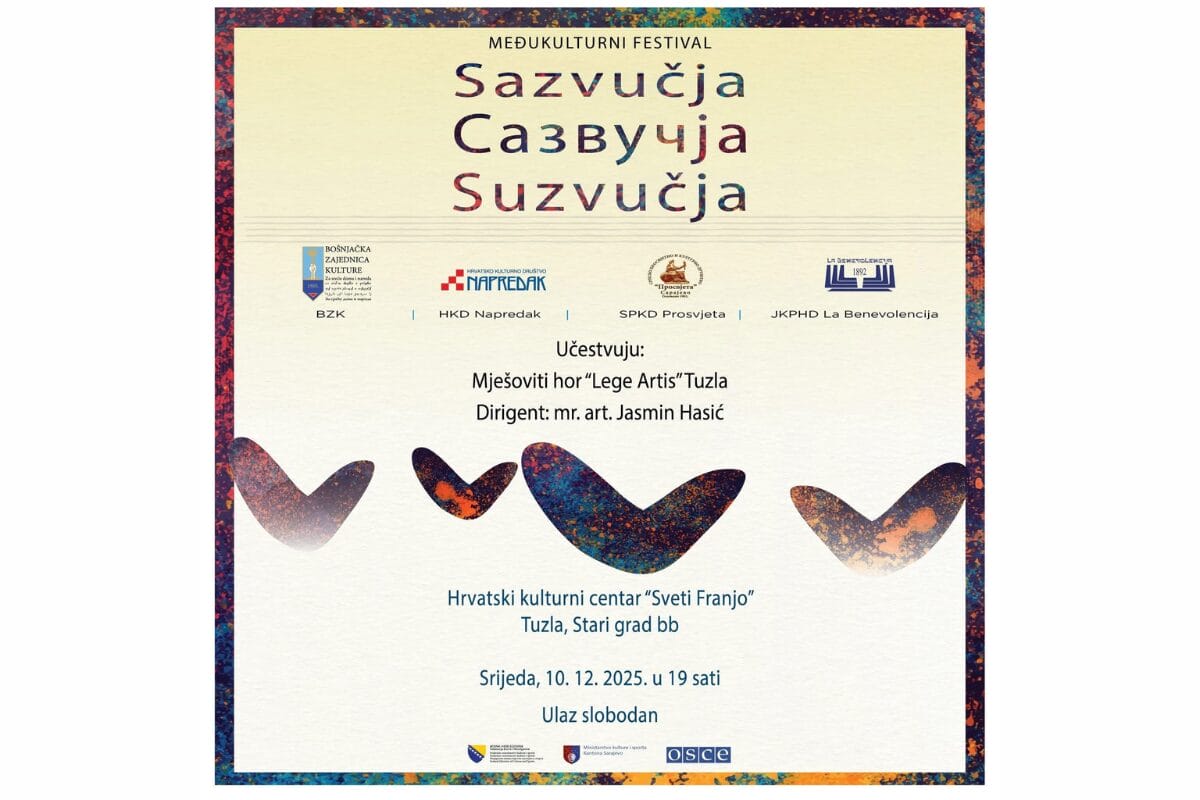sazvučja Koncert „Sazvučja“ sutra u Tuzli: Kulturna raznolikost BiH na jednoj pozornici