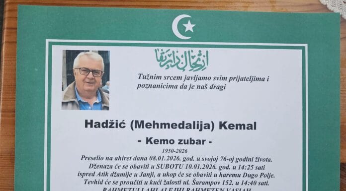 U 76. godini preminuo Hadžić Kemal