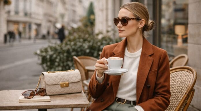 It boje 2026, smeđa i čokoladna boja u savremenoj magazinskoj modnoj kombinaciji