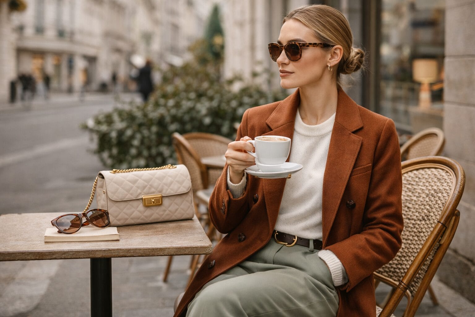 It boje 2026, smeđa i čokoladna boja u savremenoj magazinskoj modnoj kombinaciji