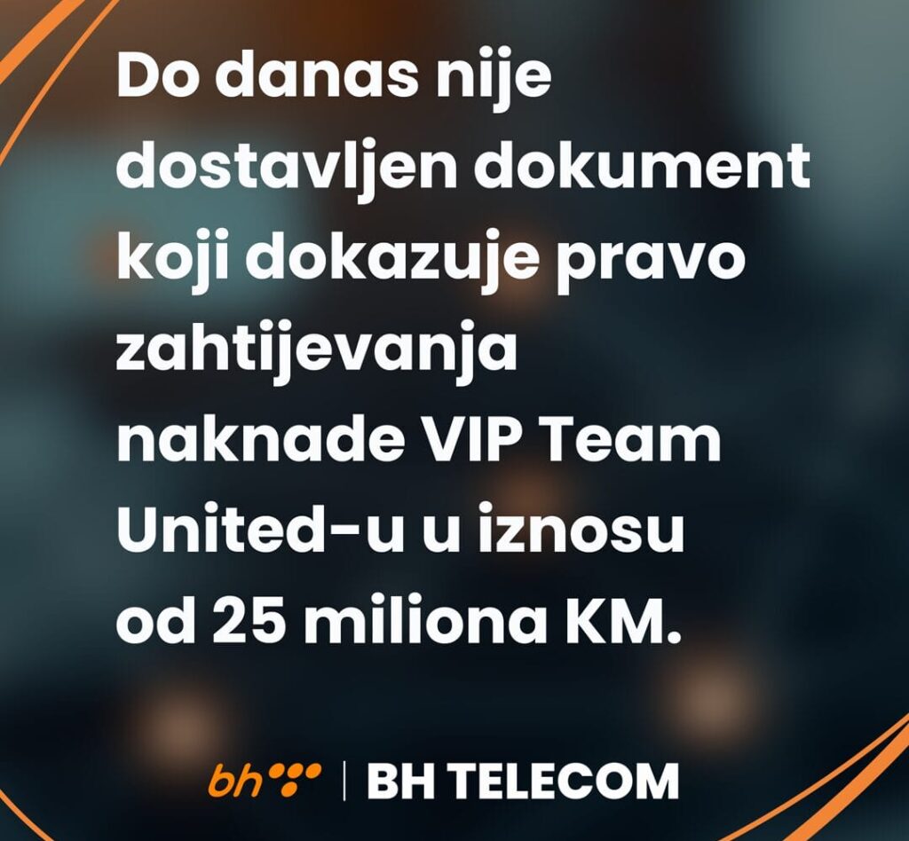 Ovo nije političko, nego pravno i ekonomsko pitanje, BH Telecom saopćenje