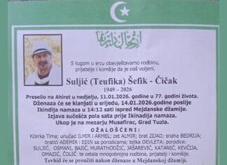 Tuzla se oprašta od Šefika Suljića zvanog Čičak