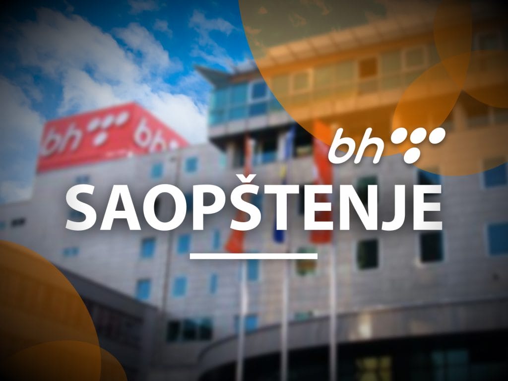 BH Telecom vizual za saopštenje BH Telecom pozvao TV kuće na pojašnjenje prava emitovanja