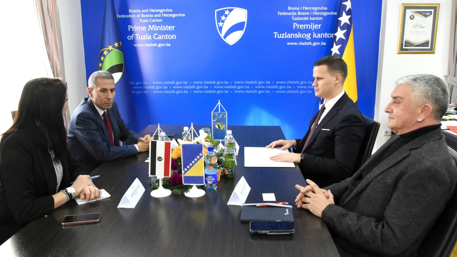 Premijer Tuzlanskog kantona Irfan Halilagić primio je danas u nastupnu posjetu ambasadora Arapske Republike Egipat u Bosni i Hercegovini Valida Hagaga