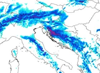 Očekivana akumulacija snijega do nedjelje: www.meteoadriatic.net