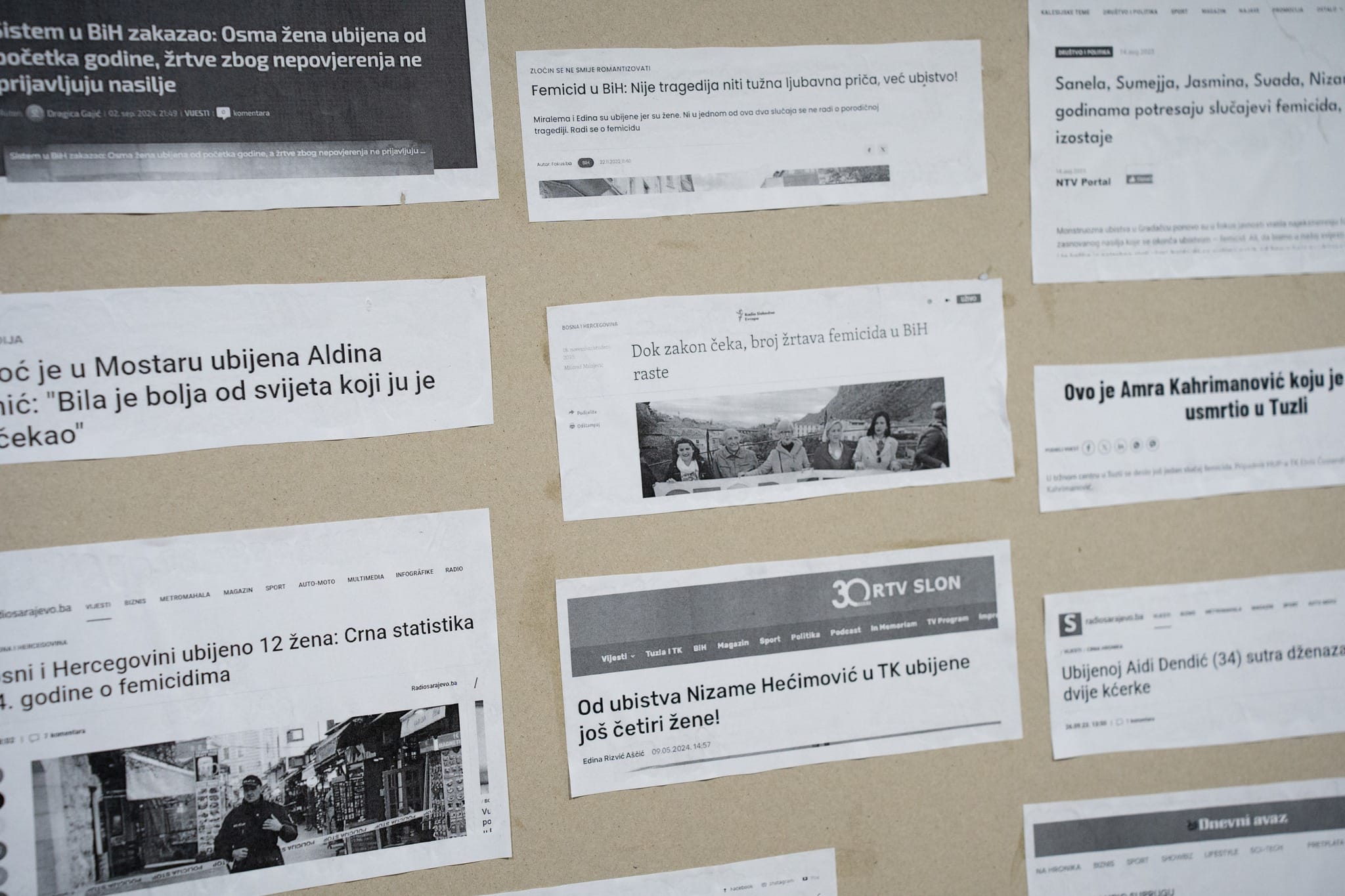 Fotografija sa izložbe slika Rame Tučića pod nazivom: Nemam kud