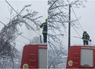 Snijeg izazvao nove probleme u Srebreniku, vatrogasci intervenisali na terenu