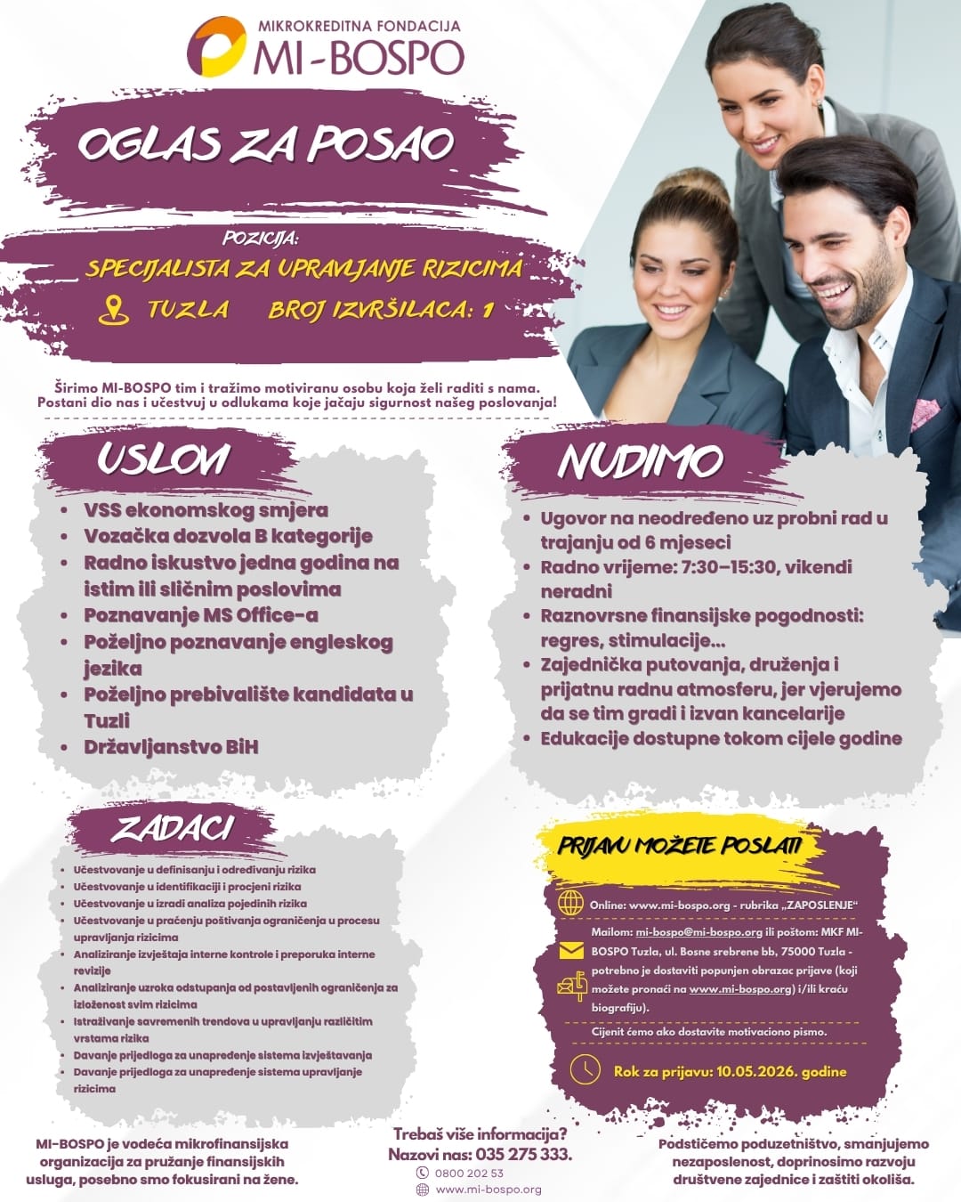 Specijalista za upravljanje rizicima Web, Ig i Story 04 2026