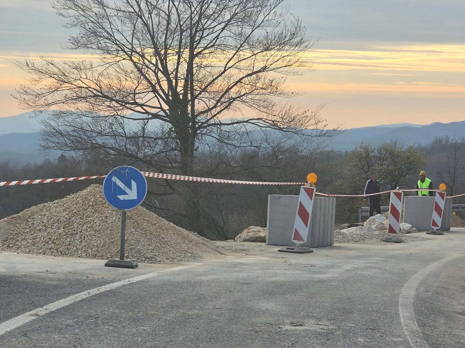 Radovi na dionici magistralnog puta Tuzla - Bijeljina, Banj Brdo