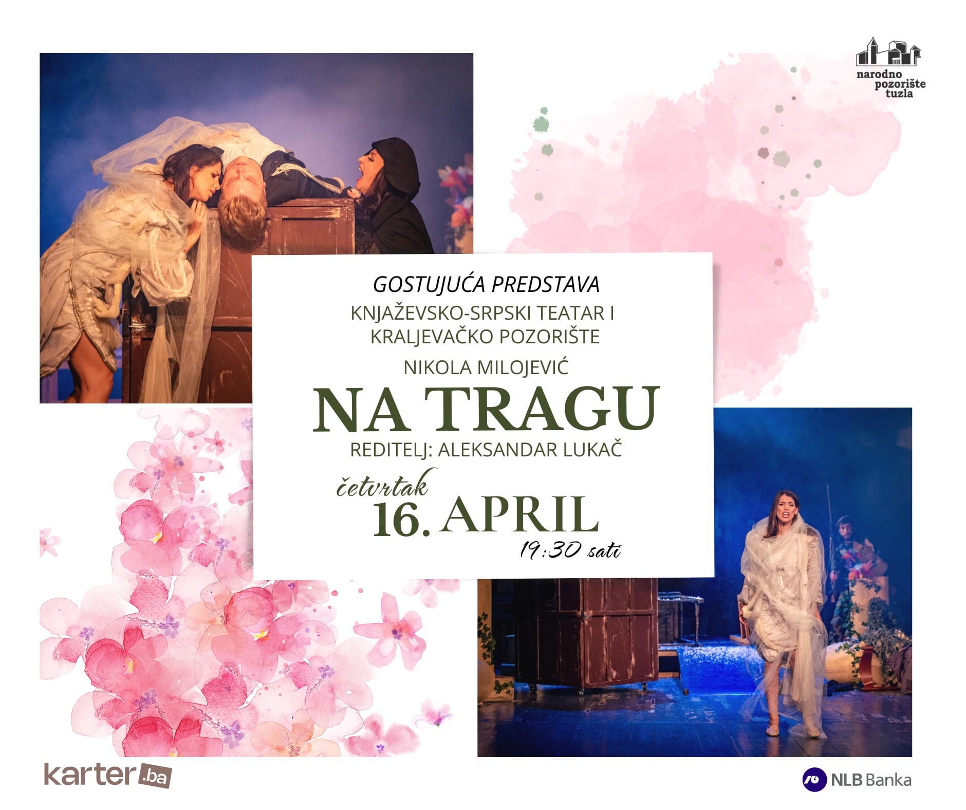 Predstava „Na tragu“ gostuje u Narodnom pozorištu Tuzla 16. aprila