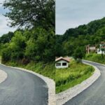 Asfaltiran put u povratničkom naselju Konjevići kod Bratunca