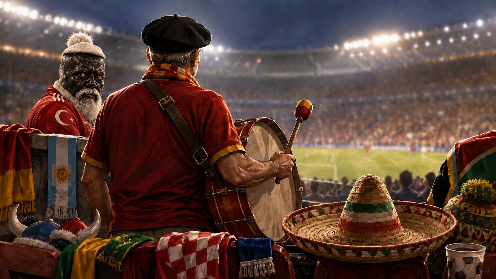 Ikonični navijači na stadionu Ikonični navijači, Udi Neco i Manolo el del Bombo
