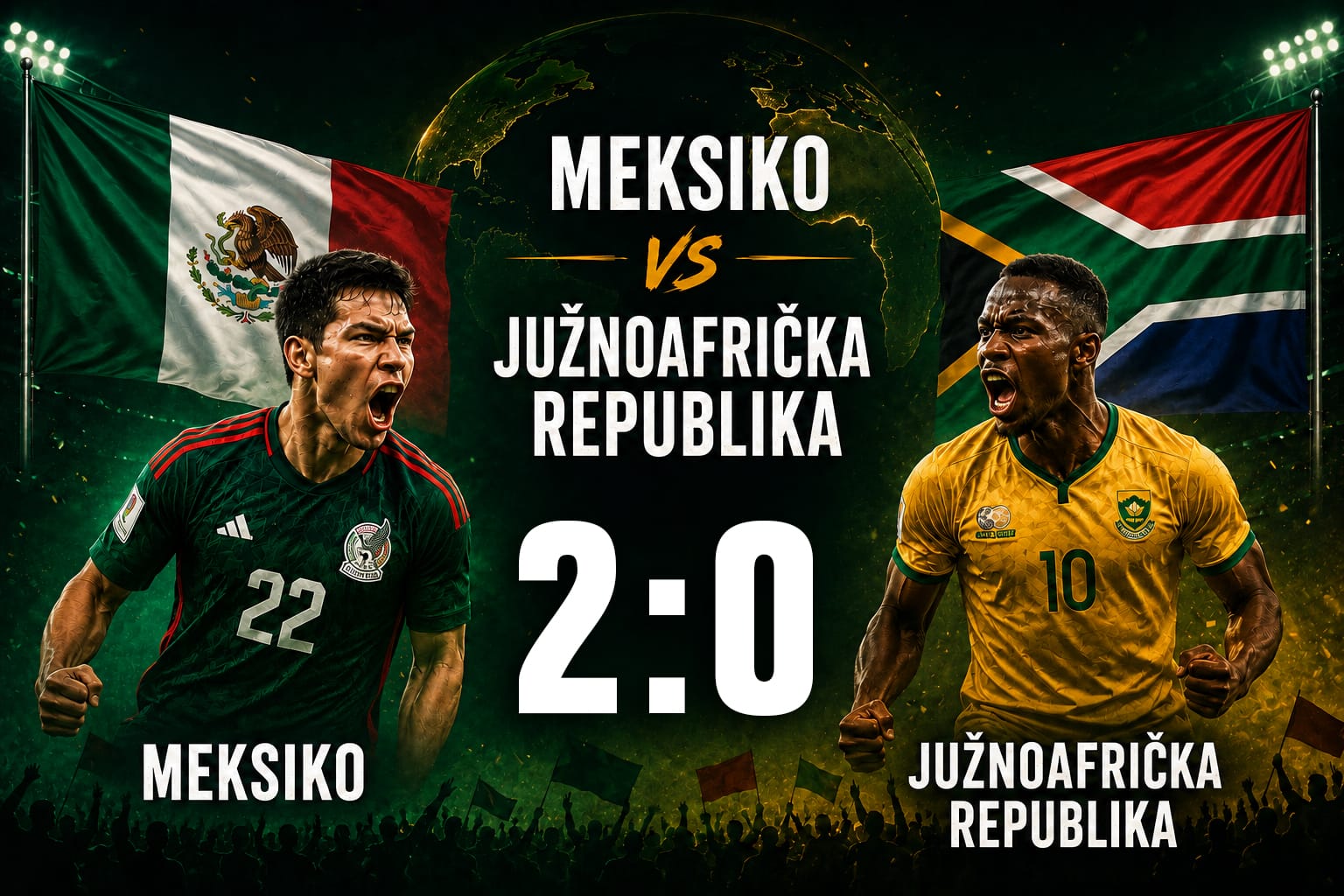 MEKSIKO VS JUŽNOAFRIČKA REPUBLIKA 1 svjetsko prvenstvo