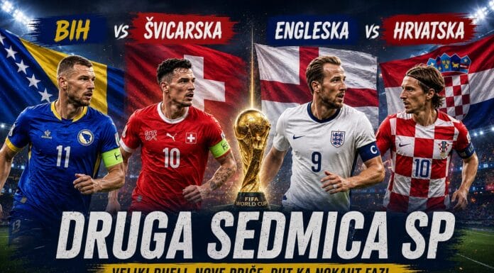 Druga sedmica SP donosi utakmice BiH protiv Švicarske i Engleske protiv Hrvatske