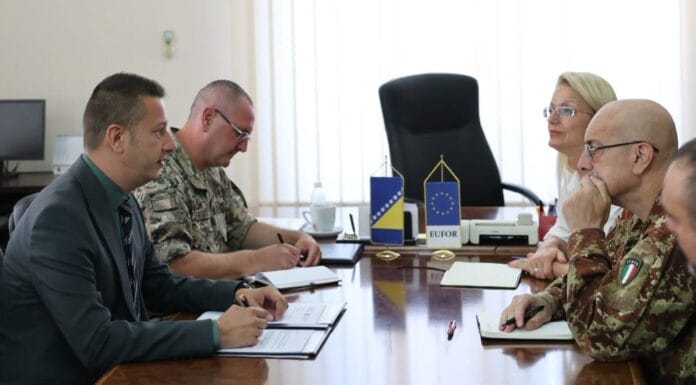 Goganović sa komandantom EUFOR-a: Bezbjednosna situacija u BiH stabilna Goganović sa komandantom EUFOR-a: Bezbjednosna situacija u BiH stabilna