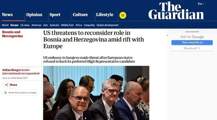 The Guardian piše o BiH: Sukob SAD-a i Evrope oko nasljednika Christiana Schmidta