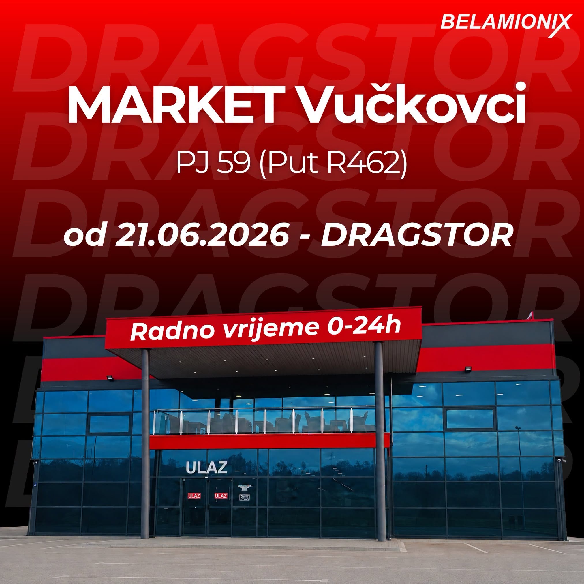 Belamionix market Vučkovci od 21. juna nastavlja raditi kao dragstor
