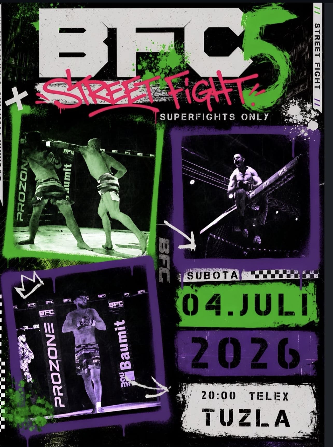 Screenshot BFC 5 Street Fight donosi MMA spektakl na Telex terenima u Tuzli