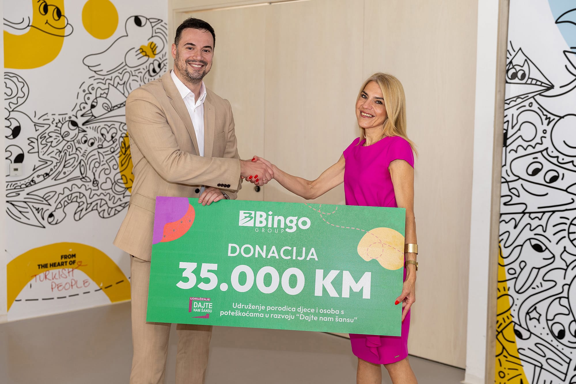 Bingo Group donirao 35.000 KM za unapređenje uslova u Dnevnom centru Udruženja „Dajte nam šansu“