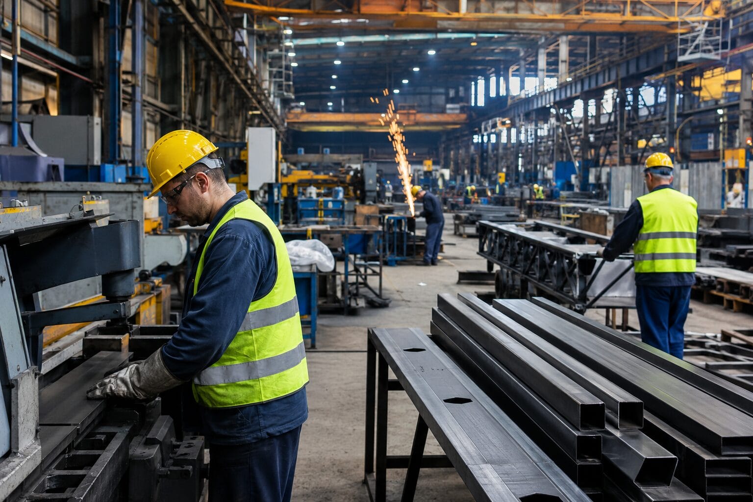industrijska-proizvodnja-u-fbih-radnici-u-hali Industrijska proizvodnja u FBiH, radnici u hali metaloprerađivačke industrije