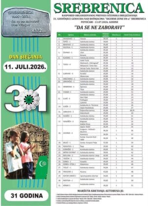 Besplatan prevoz za Potočare: Objavljen raspored autobusa za 11. juli
