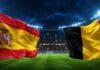 Španija – Belgija za polufinale, pobjednika čeka Francuska Španija – Belgija; Zastave Španije i Belgije na stadionu uoči četvrtfinala Svjetskog prvenstva