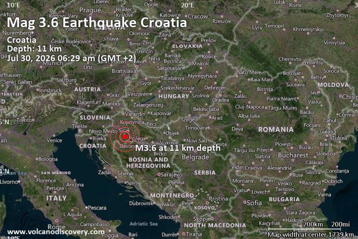 zemljotres sisak Zemljotres kod Siska probudio građane, podrhtavanje se osjetilo i u BiH
