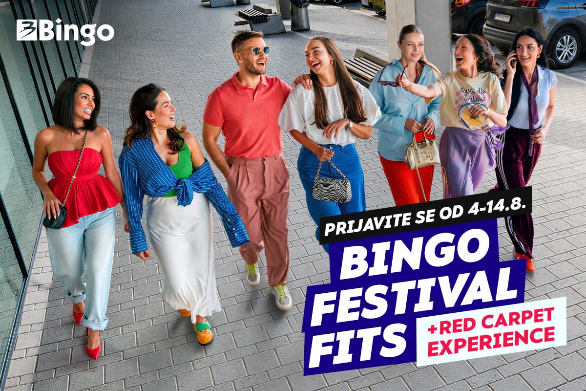 Bingo Festival Fits i red carpet experience Otvorene prijave za Bingo Festival Fits: Odaberite outfit s omiljenim influencerom i zablistajte na Crvenom tepihu Sarajevo Film Festivala