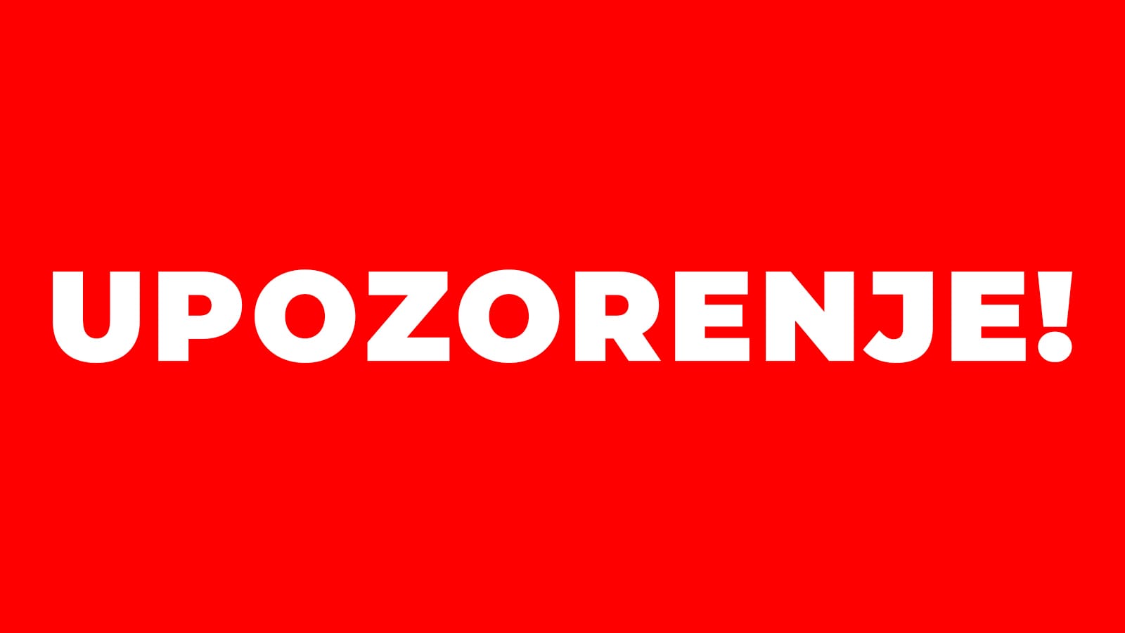 upozorenje, crveno upozorenje