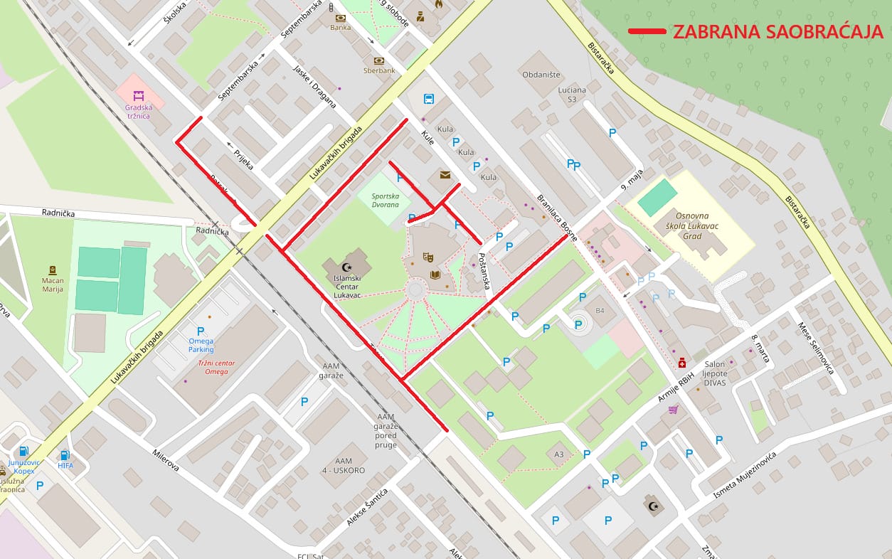 Screenshot-2026-08-12-130819 Zbog otvorenja Islamskog centra privremena obustava saobraćaja u više ulica