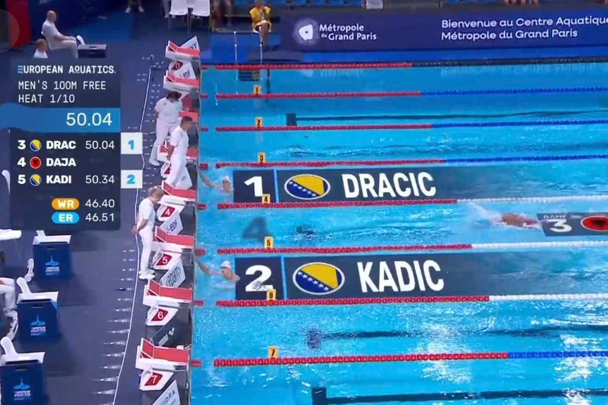 Dračić najbrži, Kadić odmah iza njega: Novi nastupi bh. plivača u Parizu