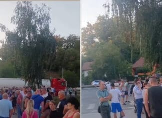 Građani se okupili ispred TE Tuzla zbog povećane emisije prašine