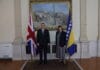 Nova britanska ambasadorica u BiH predala akreditive Danas je novoimenovana ambasadorica Ujedinjenog Kraljevstva Velike Britanije i Sjeverne Irske u Bosni i Hercegovini, Nj. E. Dawn McKen (Don Meken), predala akreditive